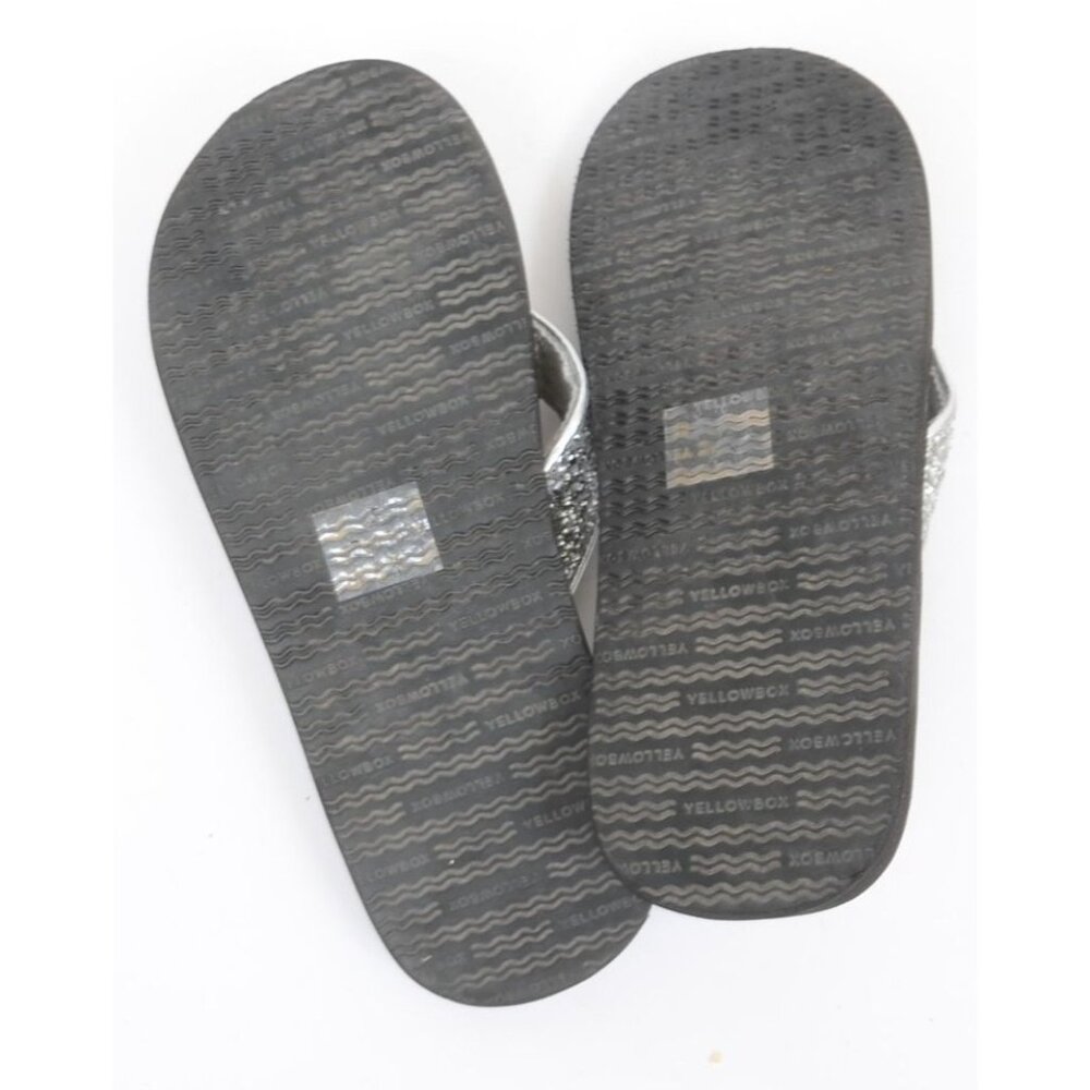 Yellow Box Feliks Women's 9M Glimmering Silver‎ Glitter Flip Flop Thong Sandal - Picture 7 of 7